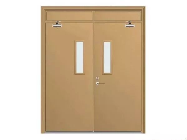 防火門的安裝工藝流程(圖1) 金色鋼質防火門.jpg