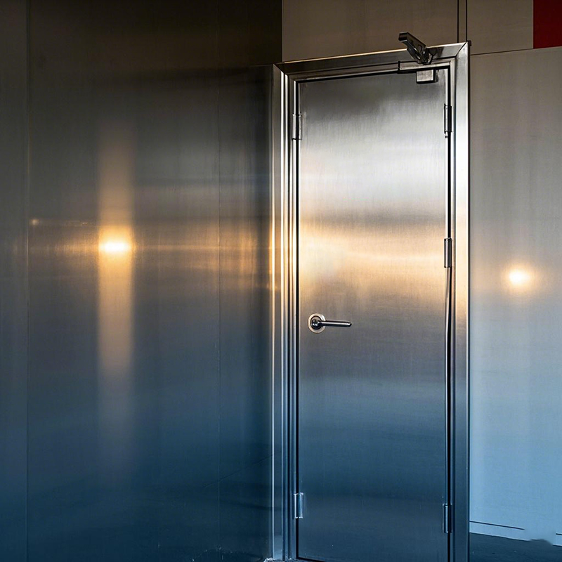 工業(yè)廠房防火門采用什么材質(圖1) 不銹鋼防火門圖片生成 (1).jpg